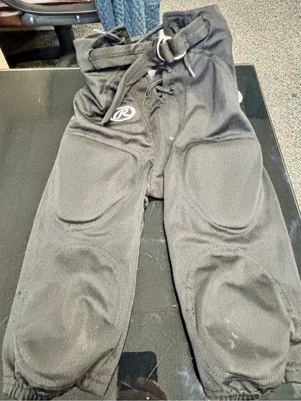 2 sets - Rawlings Black Youth Small Padded Football Pants